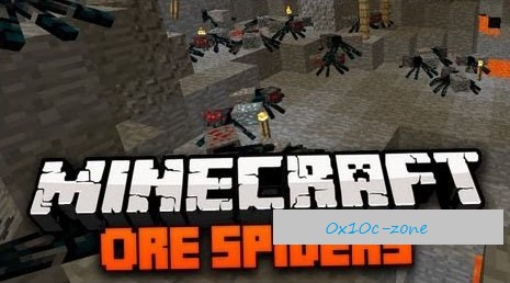 Мод Ore Spiders для Minecraft 1.7.10