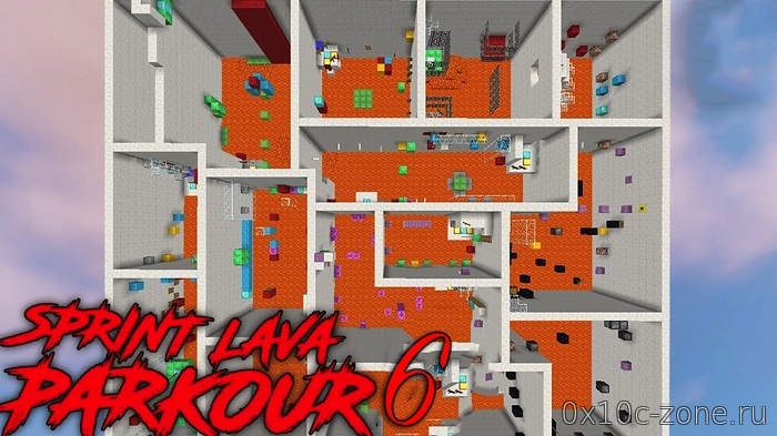 Карта Sprint Lava Parkour на Minecraft 1.12.2/1.13