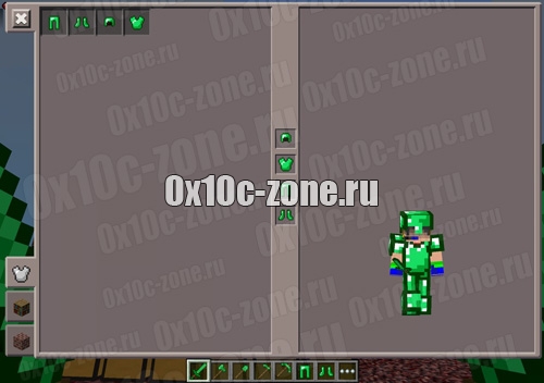 Emerald tools and armor мод для майнкрафт пе